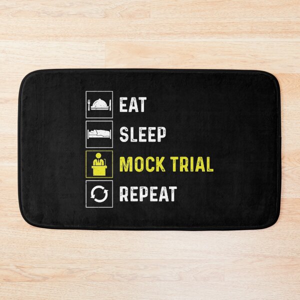 Item preview, Eat Sleep Funny Mock Trial For A Law Student Future Lawyer designed and sold by StrongShirts.