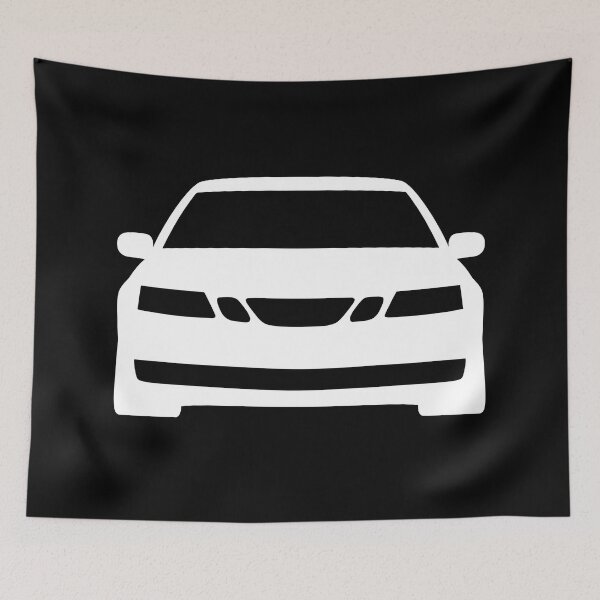Item preview, Saab 9-3 2003-2014 white silhouette designed and sold by EdimDesign.