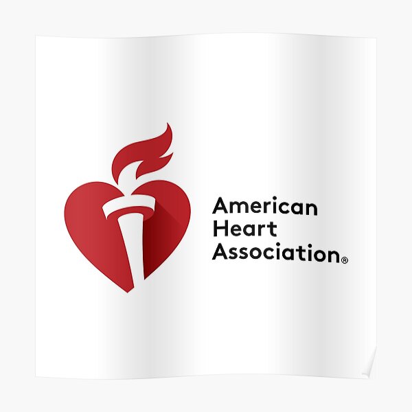 "American Heart Association Logo" Poster for Sale by stamtwill Redbubble