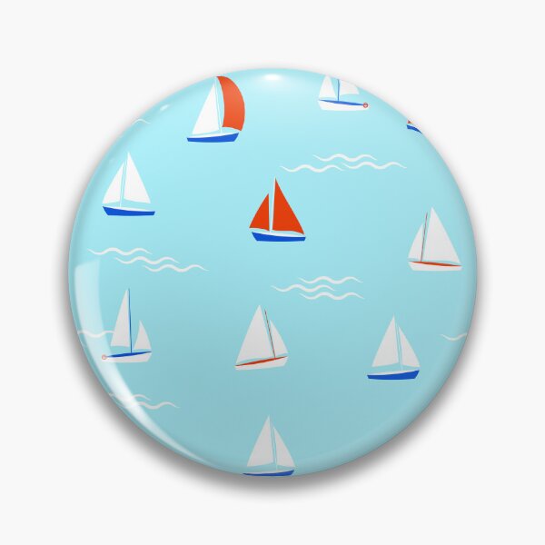 Item preview, Cartoon sailboats and waves  designed and sold by ReflectedCrafts.