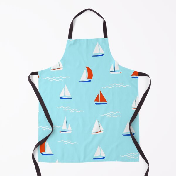 Item preview, Cartoon sailboats and waves  designed and sold by ReflectedCrafts.