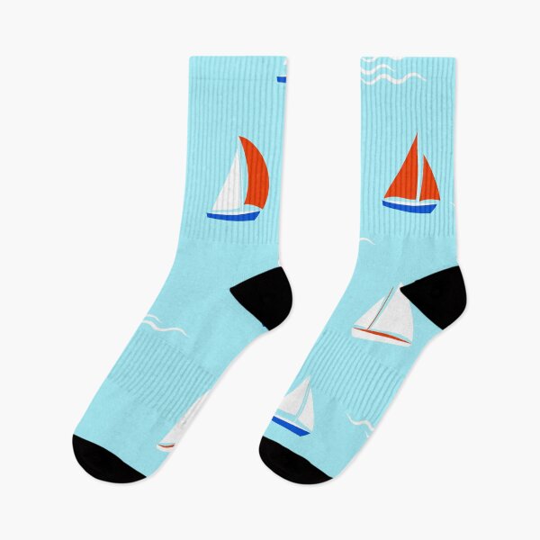 Item preview, Cartoon sailboats and waves  designed and sold by ReflectedCrafts.