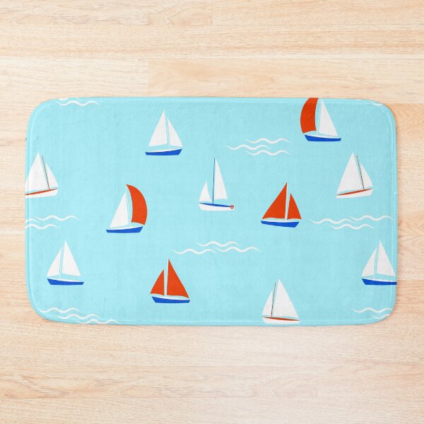 Item preview, Cartoon sailboats and waves  designed and sold by ReflectedCrafts.