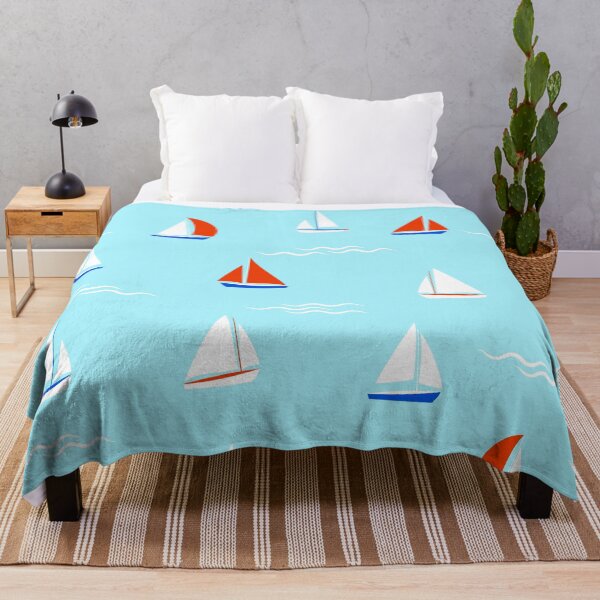 Item preview, Cartoon sailboats and waves designed and sold by ReflectedCrafts.