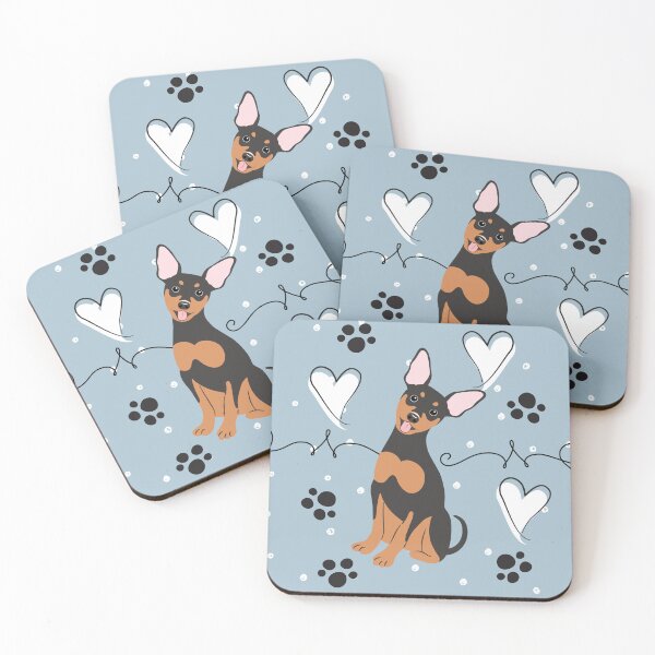 Item preview, LOVE Black Tan Miniature Pinscher Dog designed and sold by Lulupainting.