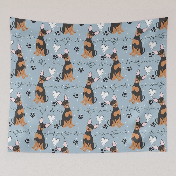 Item preview, LOVE Black Tan Miniature Pinscher Dog designed and sold by Lulupainting.