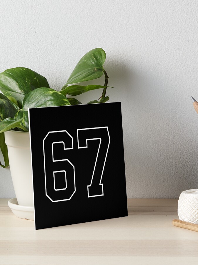 Black Number 67 lucky sports jersey sixty seven