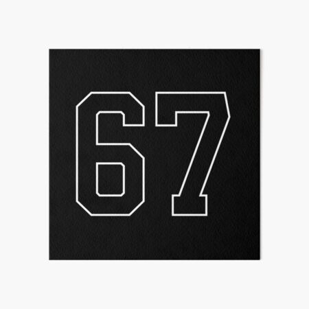 Black Number 67 lucky sports jersey sixty seven
