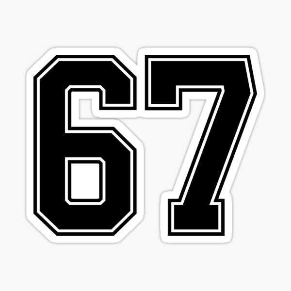 black-number-67-lucky-sports-jersey-sixty-seven-sticker-for-sale-by