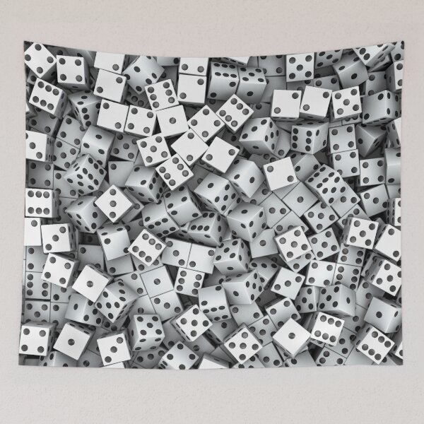 Item preview, Casino Lucky Dice Gambler Abstract Gaming Pattern White designed and sold by GrandeDuc.