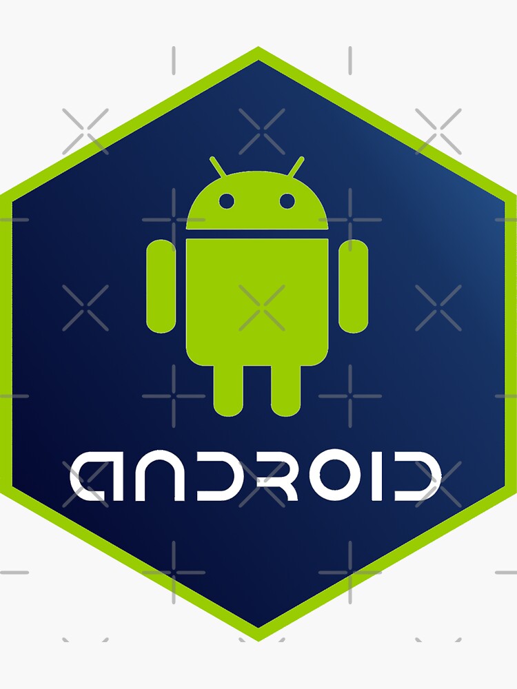 Thumbnail 3 of 3, Sticker, hexagonal android designed and sold by yourgeekside.