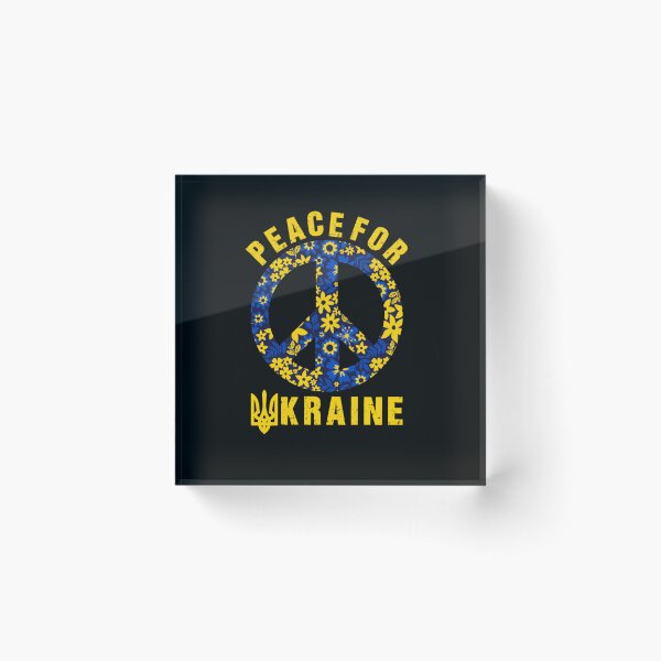 Artikelvorschau, Frieden für die Ukraine Ukrainische Blumen Tryzub Trident Flag entworfen und verkauft von DeannaMarks.