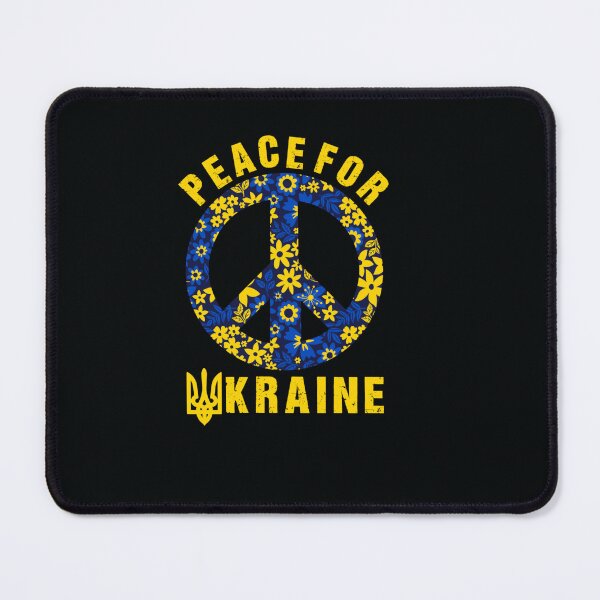 Item preview, Peace for Ukraine Ukrainian Flowers Tryzub Trident Flag designed and sold by DeannaMarks.