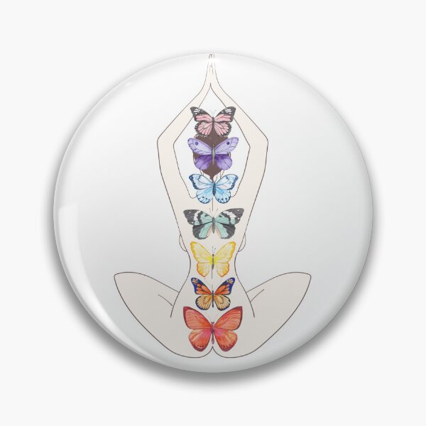Item preview, The seven chakras color chart Colorful Butterfly designed and sold by helloinnerbeing.