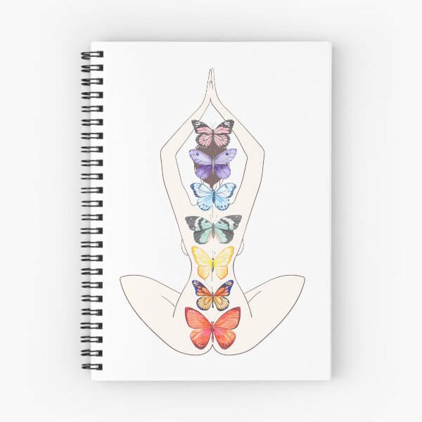 Item preview, The seven chakras color chart Colorful Butterfly designed and sold by helloinnerbeing.