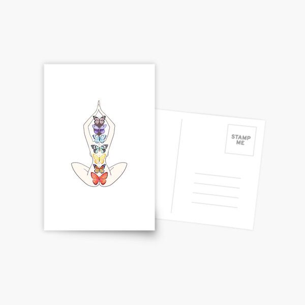 Item preview, The seven chakras color chart Colorful Butterfly designed and sold by helloinnerbeing.