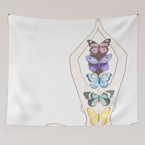 Item preview, The seven chakras color chart Colorful Butterfly designed and sold by helloinnerbeing.
