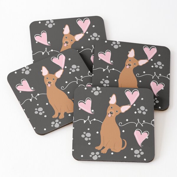 Item preview, LOVE Red Miniature Pinscher Dog designed and sold by Lulupainting.