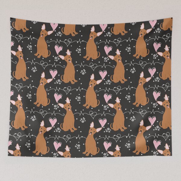 Item preview, LOVE Red Miniature Pinscher Dog designed and sold by Lulupainting.