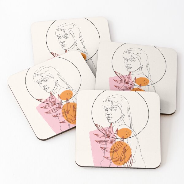 Item preview, Minimalistic boho lineart woman designed and sold by CreativeStrand.