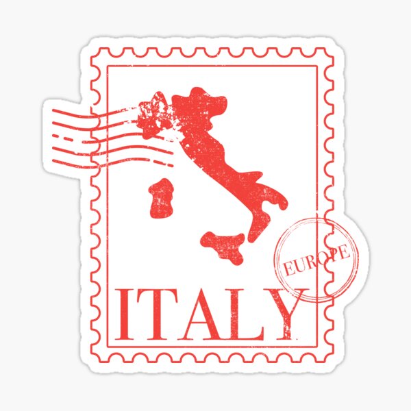 Item preview, Italy Travel Stamp - Vintage Stamp Travel designed and sold by HillViewDesigns.