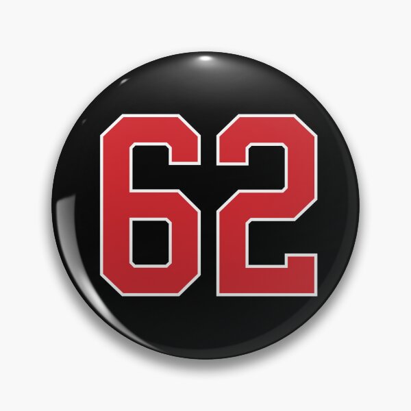 Item preview, Sports Number 62, red black color lucky sport sixty two designed and sold by ArtIsParty.