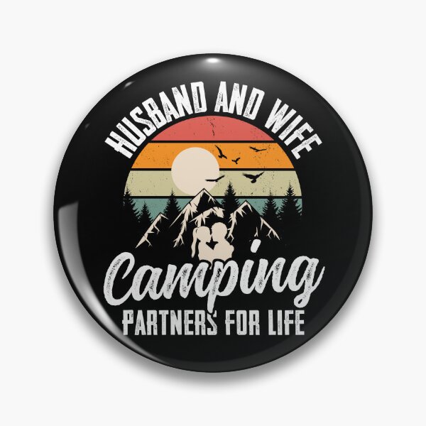 Item preview, Funny Camping Hike Vintage Sunset Husband And Wife Camping Partners For Life designed and sold by ohmier.