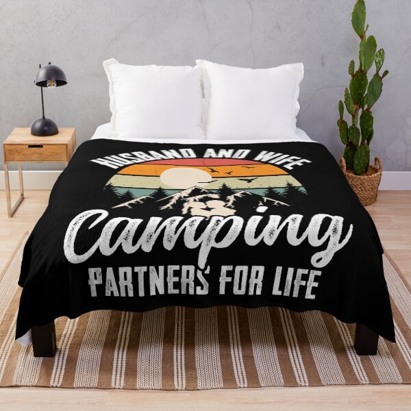 Item preview, Funny Camping Hike Vintage Sunset Husband And Wife Camping Partners For Life designed and sold by ohmier.