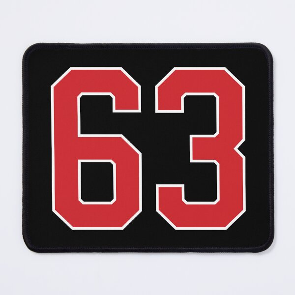 Item preview, Sports Number 63, red black color lucky sport sixty three designed and sold by ArtIsParty.
