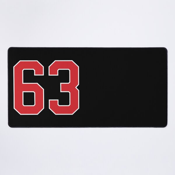 Item preview, Sports Number 63, red black color lucky sport sixty three designed and sold by ArtIsParty.