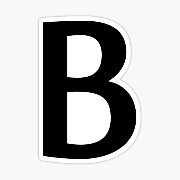 "B Letter Sticker " Sticker By DesignsbyAbhi1 | Redbubble