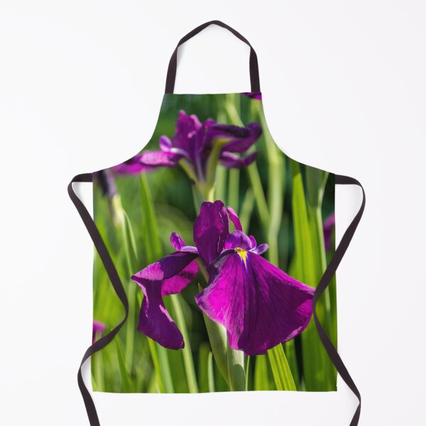 Item preview, Flamboyant Royal Purple Japanese Irises in Bloom - A Garden for Van Gogh designed and sold by Georgia Mizuleva.