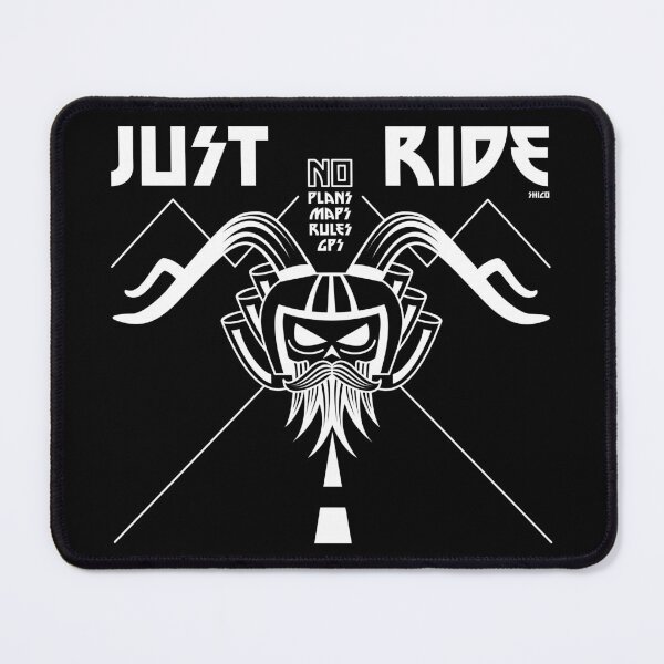 Item preview, Just Ride Motorbike Skull (White) designed and sold by Shico.