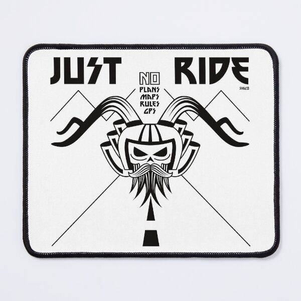 Item preview, Just Ride Motorbike Skull (Black) designed and sold by Shico.
