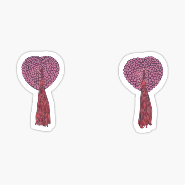 Burlesque - Burlesque Girl Text - Nipple Tassels - Burlesque - Sticker