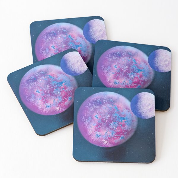 Item preview, Double Purple Pink Planets designed and sold by SprayTastic.