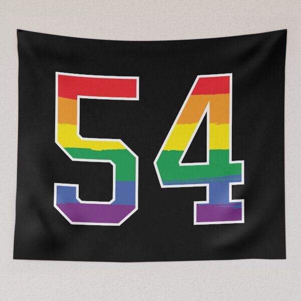 Item preview, Number 54 Rainbow LGBT pride fifty four designed and sold by LoveIsColorful.