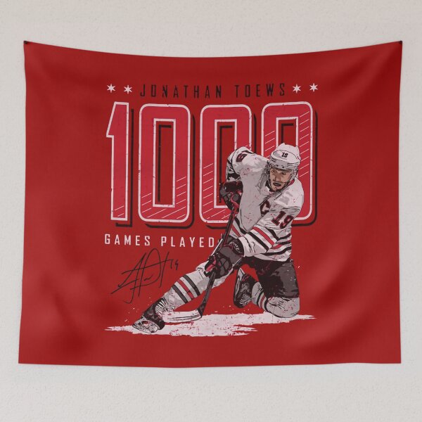 Item preview, Jonathan Toews Chicago 1000th Game designed and sold by parkerbar6O.