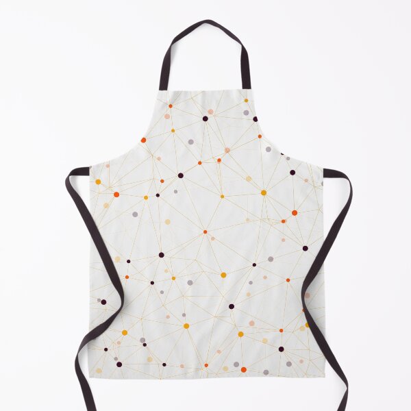 Item preview, Orange Lines Connected With Dots Pattern designed and sold by risingrocket.
