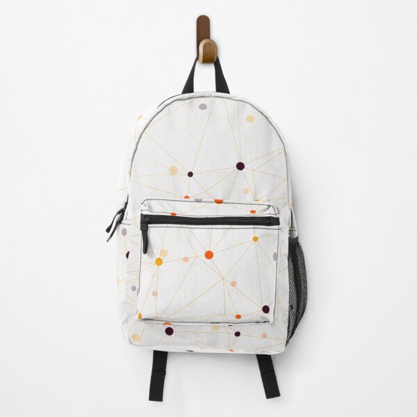 Item preview, Orange Lines Connected With Dots Pattern designed and sold by risingrocket.