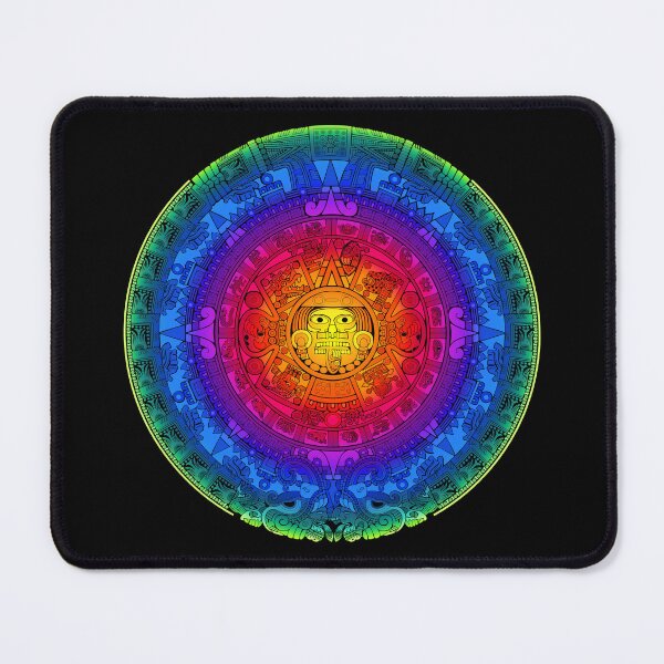 Item preview, Piedra del Sol - Rainbow Aztec Calendar Sun Stone designed and sold by Aztectees.