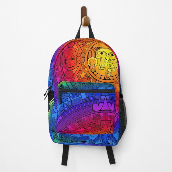 Item preview, Piedra del Sol - Rainbow Aztec Calendar Sun Stone designed and sold by Aztectees.