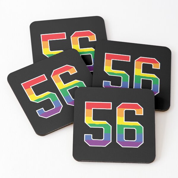 Item preview, Number 56 Rainbow LGBT pride fifty six designed and sold by LoveIsColorful.