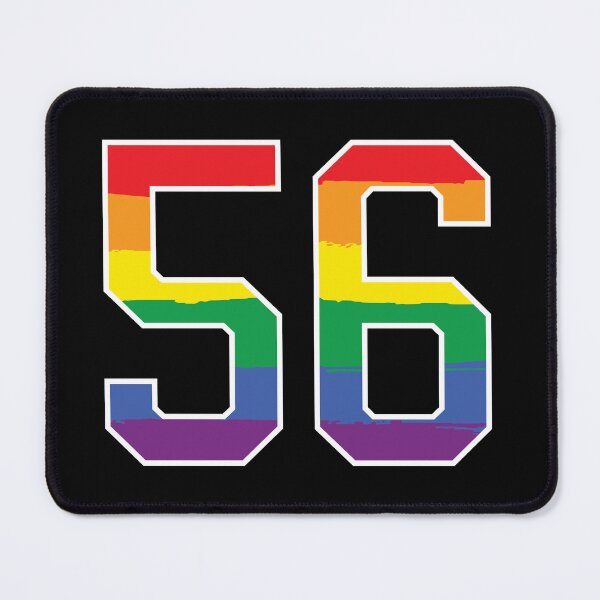 Item preview, Number 56 Rainbow LGBT pride fifty six designed and sold by LoveIsColorful.