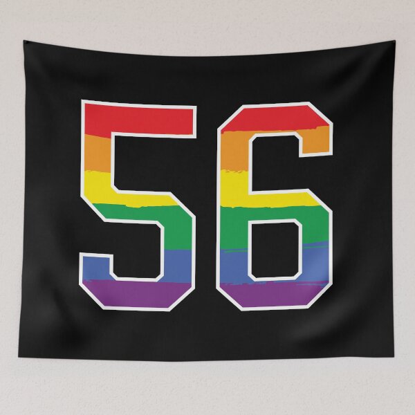 Item preview, Number 56 Rainbow LGBT pride fifty six designed and sold by LoveIsColorful.