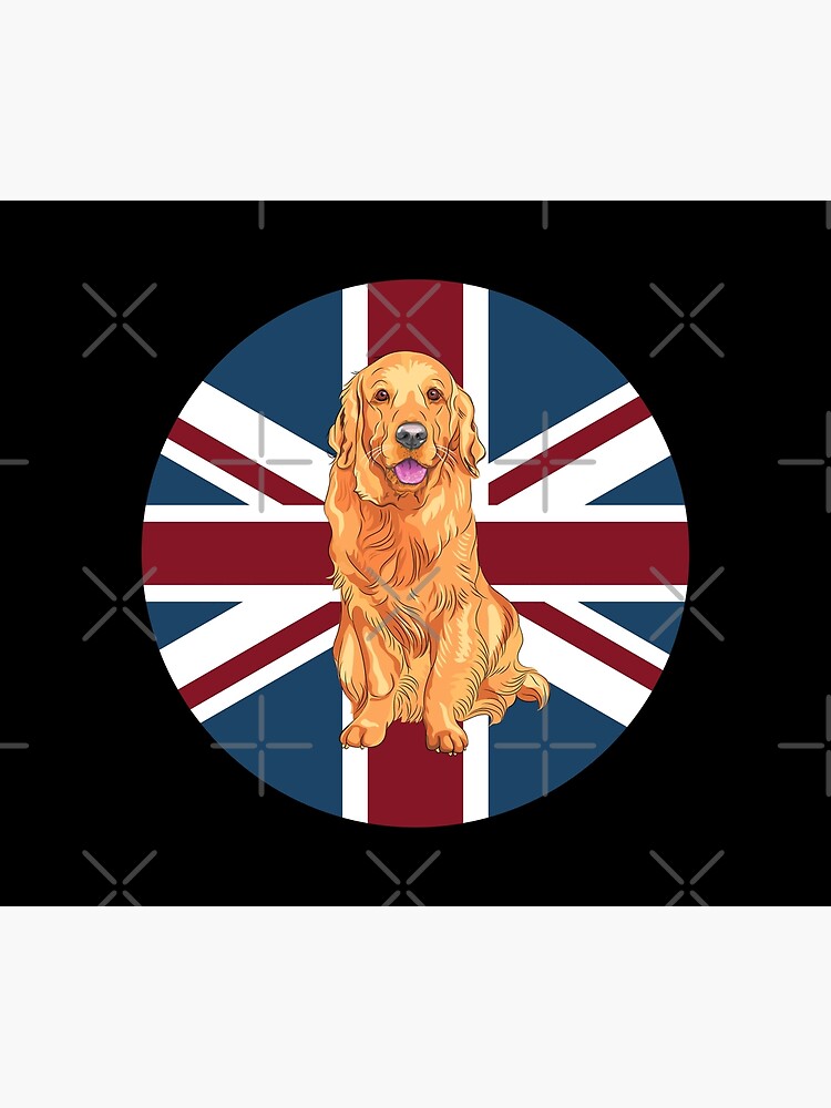 Labrador Retriever Dog, Union Jack Flag by milldogstation