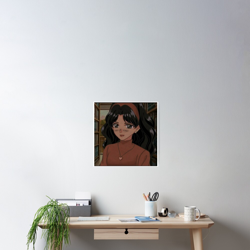 90s style anime girl Photographic Print for Sale by Amy <3