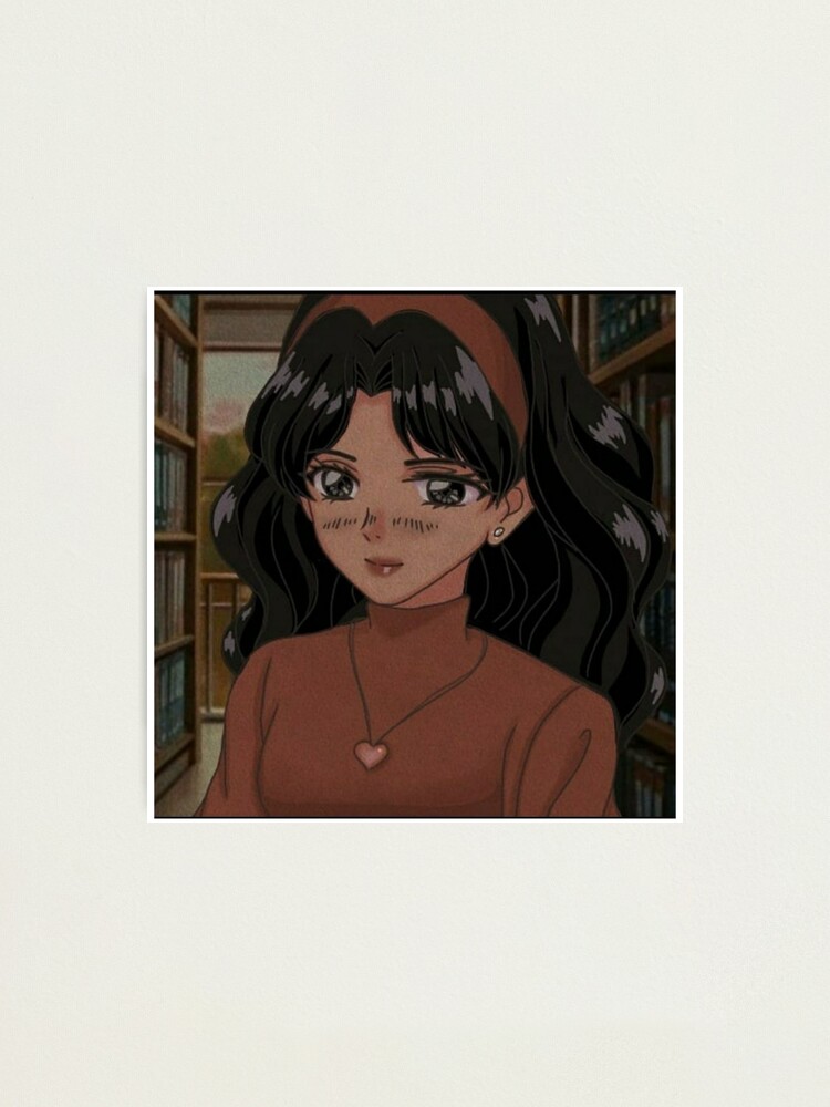 90s style anime girl Photographic Print for Sale by Amy <3