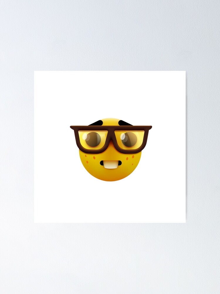 "GOOFY AHH, nerd emoji" Poster for Sale by Shrewd Mood Redbubble