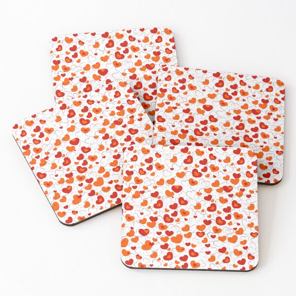 Item preview, Red Overlapping Heart Pattern designed and sold by risingrocket.
